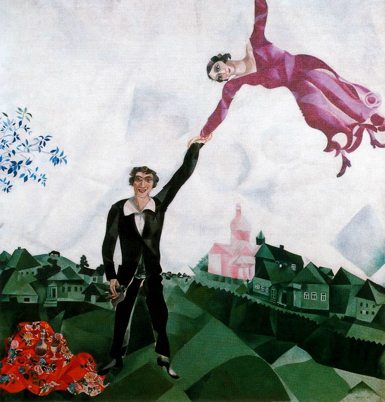 Bildresultat för marc chagall flying couple