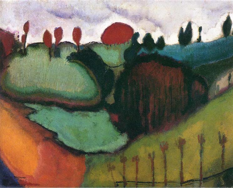 Landscape, Study for 'Paradise', 1911 - Marcel Duchamp