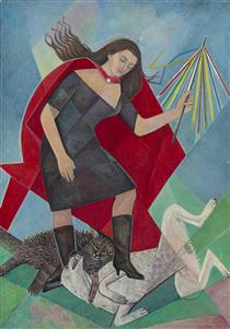 Woman and the animals - Marevna (Marie Vorobieff)