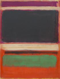 No.3/No.13 (Magenta, Black, Green on Orange) - Mark Rothko