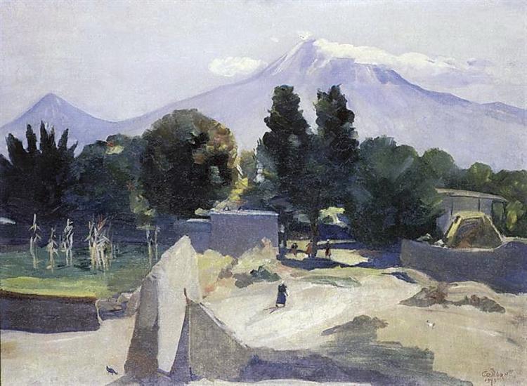 Mount Ararat from the village Mhchan, 1949 - 马尔季罗斯·萨良