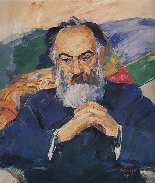 Portrait of Academician Josef Orbeli, 1943 - Мартірос Сар'ян