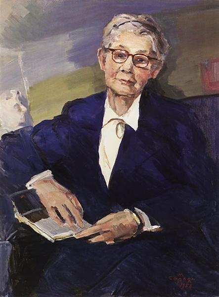 Portrait of art critic Lydia Durnovo, 1958 - Мартирос Сарьян