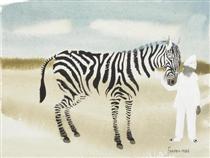 Man with zebra - Mary Fedden