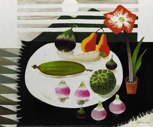 Still life with pears and onions, 1992 - Mary Fedden