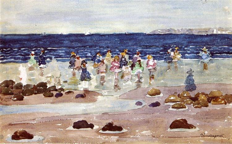 Low Tide, c.1896 - c.1897 - Морис Прендергаст