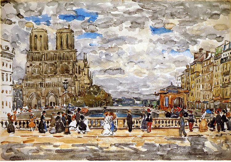Notre Dame, c.1907 - Maurice Prendergast