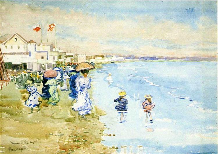 Revere Beach, Boston, c.1896 - c.1897 - Морис Прендергаст