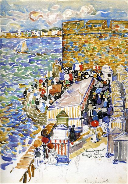 Rising Tide, St. Malo, c.1907 - Maurice Prendergast