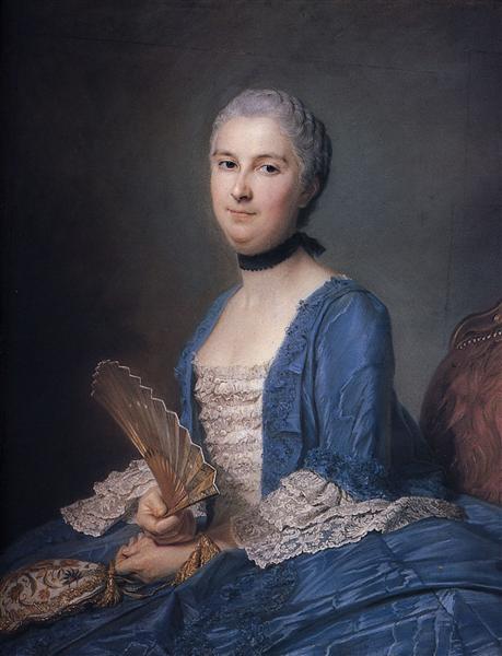 Mary Magdalene Mazade, wife of Antoine Gaspard Grimoldi of Reyniere - Maurice Quentin de La Tour