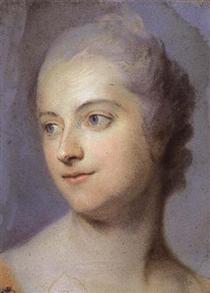 Portrait of Madame de Pompadour - Морис Кантен де Латур