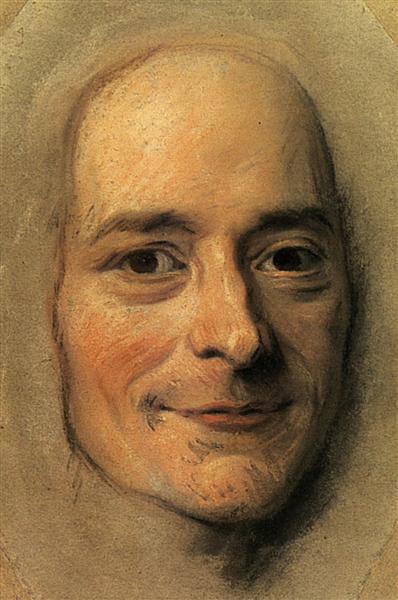 Preparation to the portrait of Voltaire - Моріс Кантен де Латур