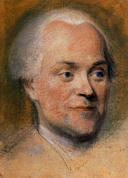 Study to the portrait of Jean Le Rond d'Alembert - Морис Кантен де Латур