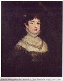 Portrait of Laura Henschel-Rosenfeld - Мауриций Готтлиб