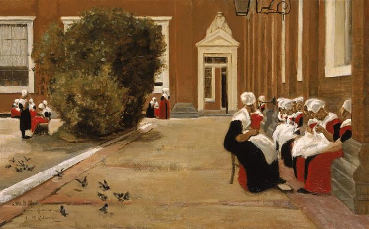 Amsterdamer Waisenmädchen, 1876 - Max Liebermann