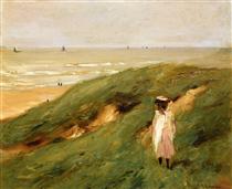Dune near Nordwijk with Child - 马克思·利伯曼