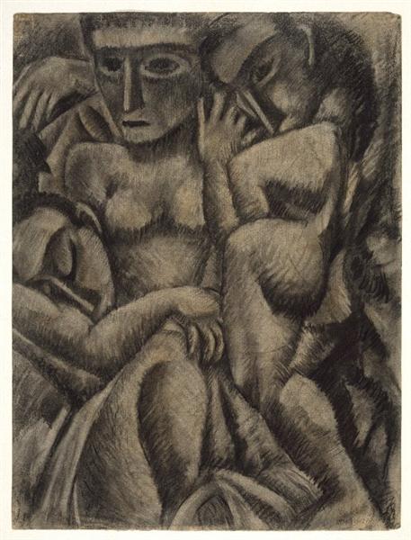 Composition with Four Figures, c.1910 - Макс Вебер
