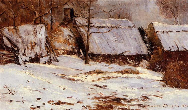 Cottages in the Snow, 1891 - Maxime Maufra