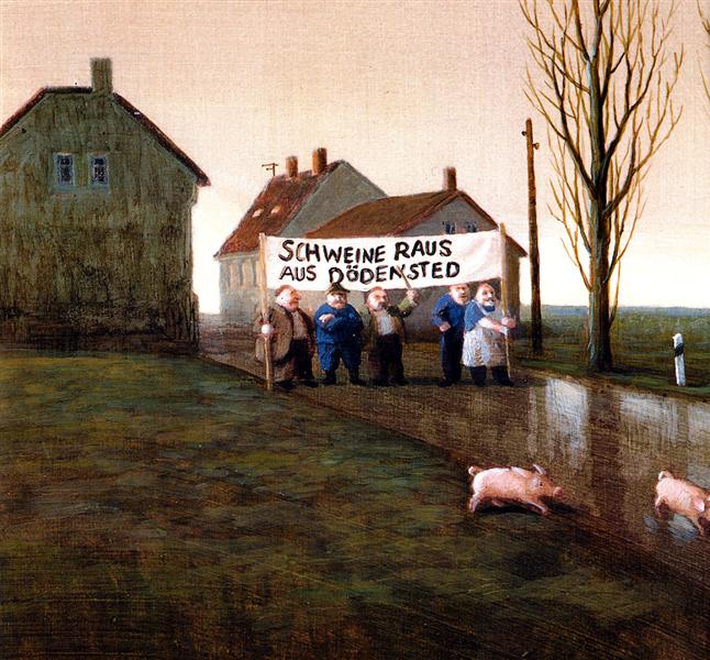 We Want No Pigs in Dodensted (detail) - Michael Sowa