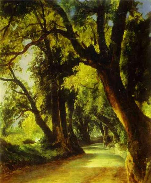 An Alley in Albano, 1837 - Michail Iwanowitsch Lebedew