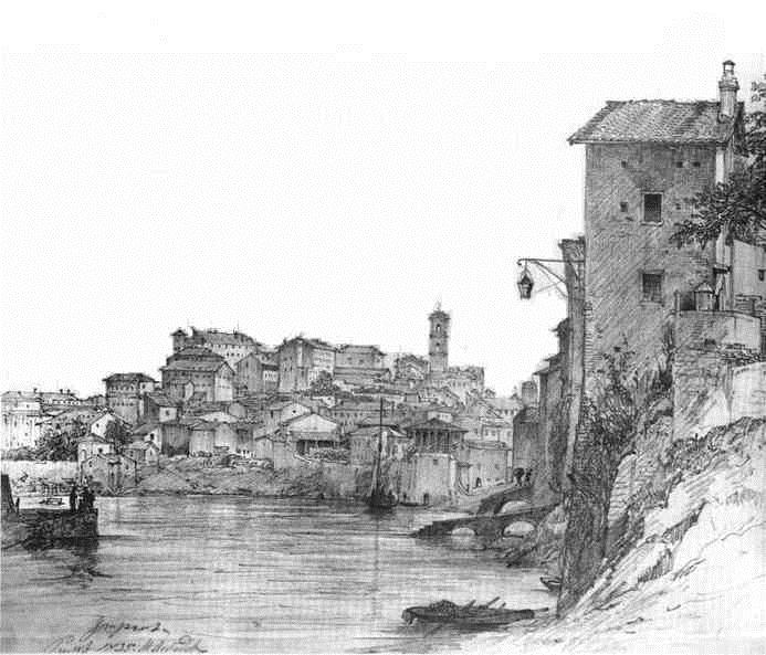 Rome in the Morning, 1835 - Михайло Лебєдєв