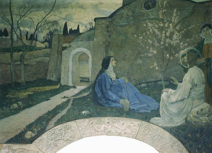 Christ with Martha and Mary, 1911 - Mikhail Nesterov