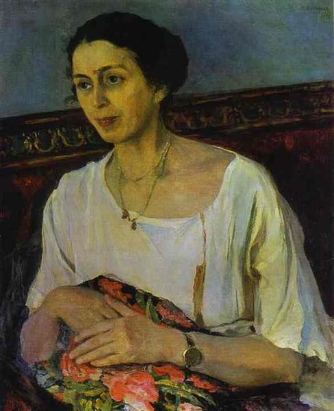 Portrait of Elena Rasumova, 1936 - Mikhail Nesterov
