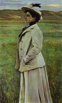 Portrait of Natalia Yashvil - Mijaíl Nésterov