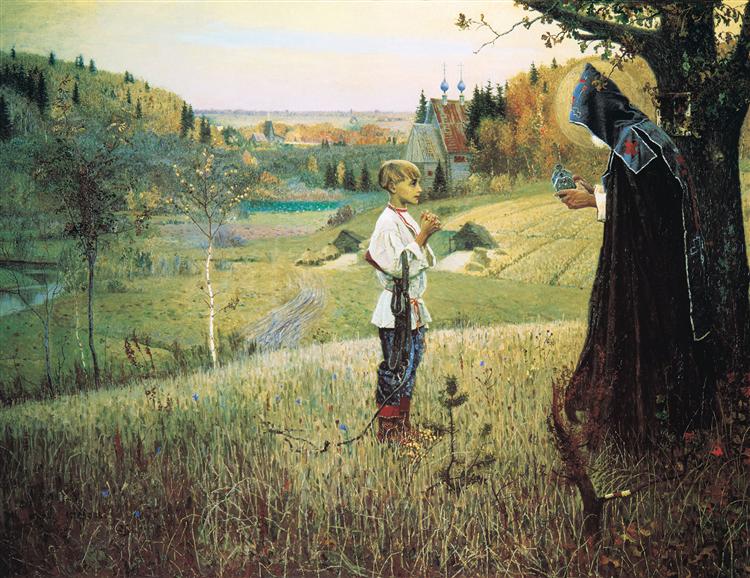 Видение отроку Варфоломею, 1890 - Михаил Нестеров