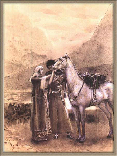 Farewell of Zara with Ismail, 1890 - Михаил Врубель