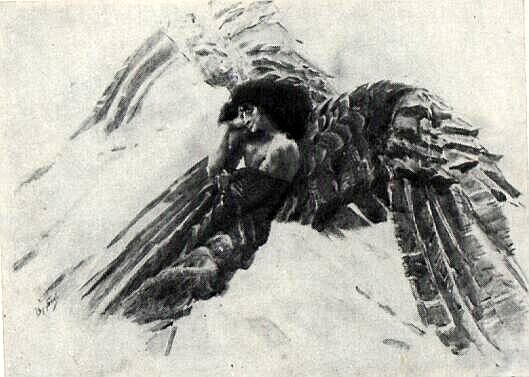 Демон, що летить, c.1890 - Михайло Врубель