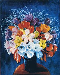 Bouquet of tulips - Moïse Kisling