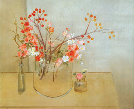 Winter Bouquet (flowering quince, rosehaws, narcissus, winter rose and camellia), 1977 - Morris Graves