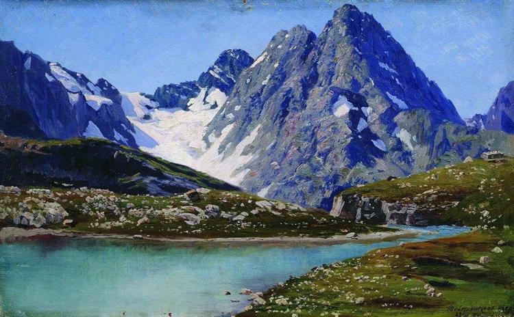 Кавказ. Тебердинське озеро, 1894 - Микола Ярошенко