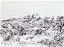 Untitled (Dunes with peaked brush) - Myron Stout