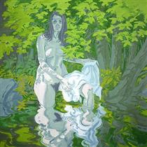 Figure with Shirt - Neil Welliver