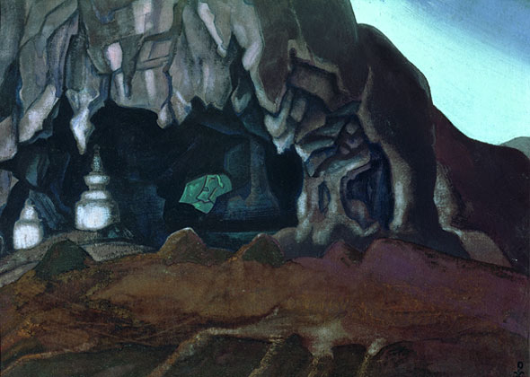 Holy cave, 1931 - Nikolái Roerich