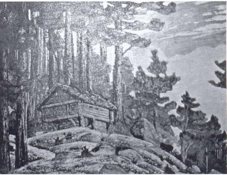 Hut in the forest, 1912 - Nikolái Roerich