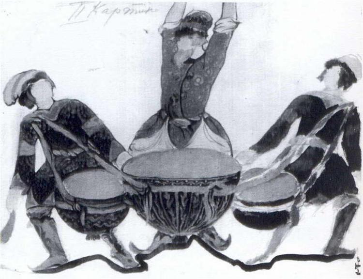 Musicians, 1921 - Николай  Рерих