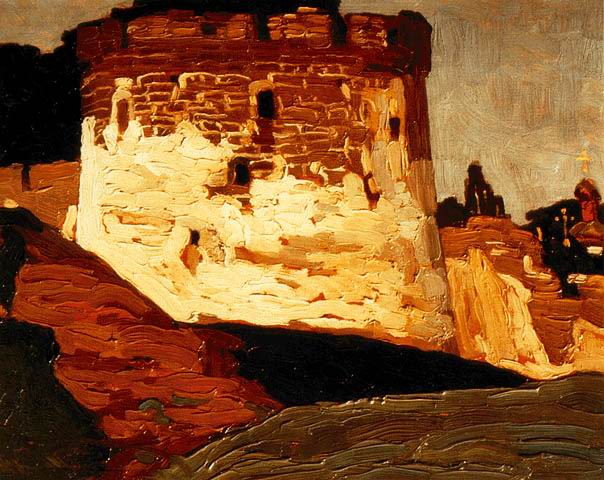 Pechora. Monastery walls and towers., 1903 - Nicholas Roerich