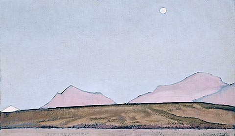 Place of Mahatma's camp. District Kuku-Nor., c.1928 - Nicholas Roerich