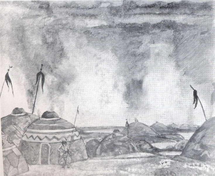 Polovtsian camp, 1914 - Nicolas Roerich