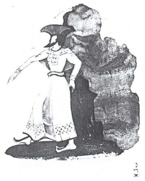 Sketch of costumes for "Tale of Tsar Saltan", 1919 - Николай  Рерих