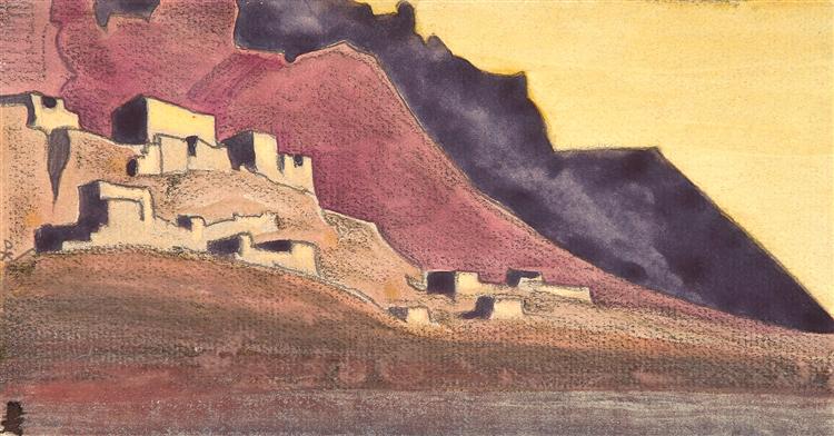 Strongholds of Tibet (study), 1932 - Nikolái Roerich