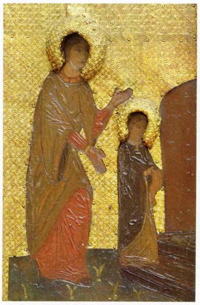 The Virgin Holidays. Introduction of the Virgin in Temple. Saint Anne and young Virgin Mary., 1907 - Nicolas Roerich