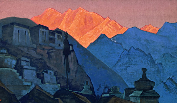 Tibet. Flaming peak., 1933 - Nicholas Roerich