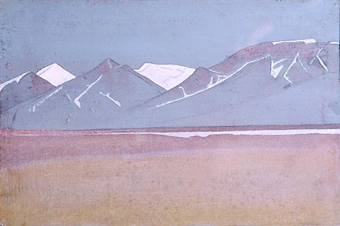 Trans-Himalayas, view from Saga-Dzong, 1928 - Николай  Рерих