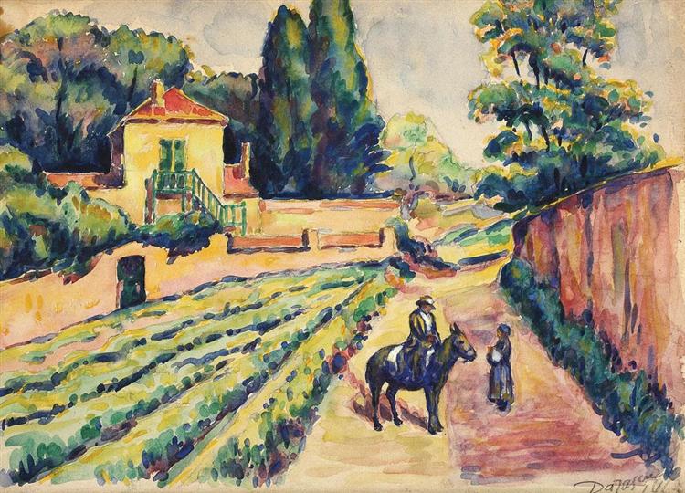 Landscape from Saint Tropez, 1913 - Ніколае Дараску