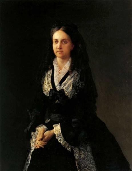 Portrait of Barbara Kochubey - Nikolai Nikolajewitsch Ge