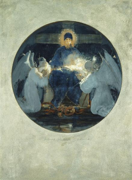 Mother of God, study, 1898 - Nikolaus Gysis